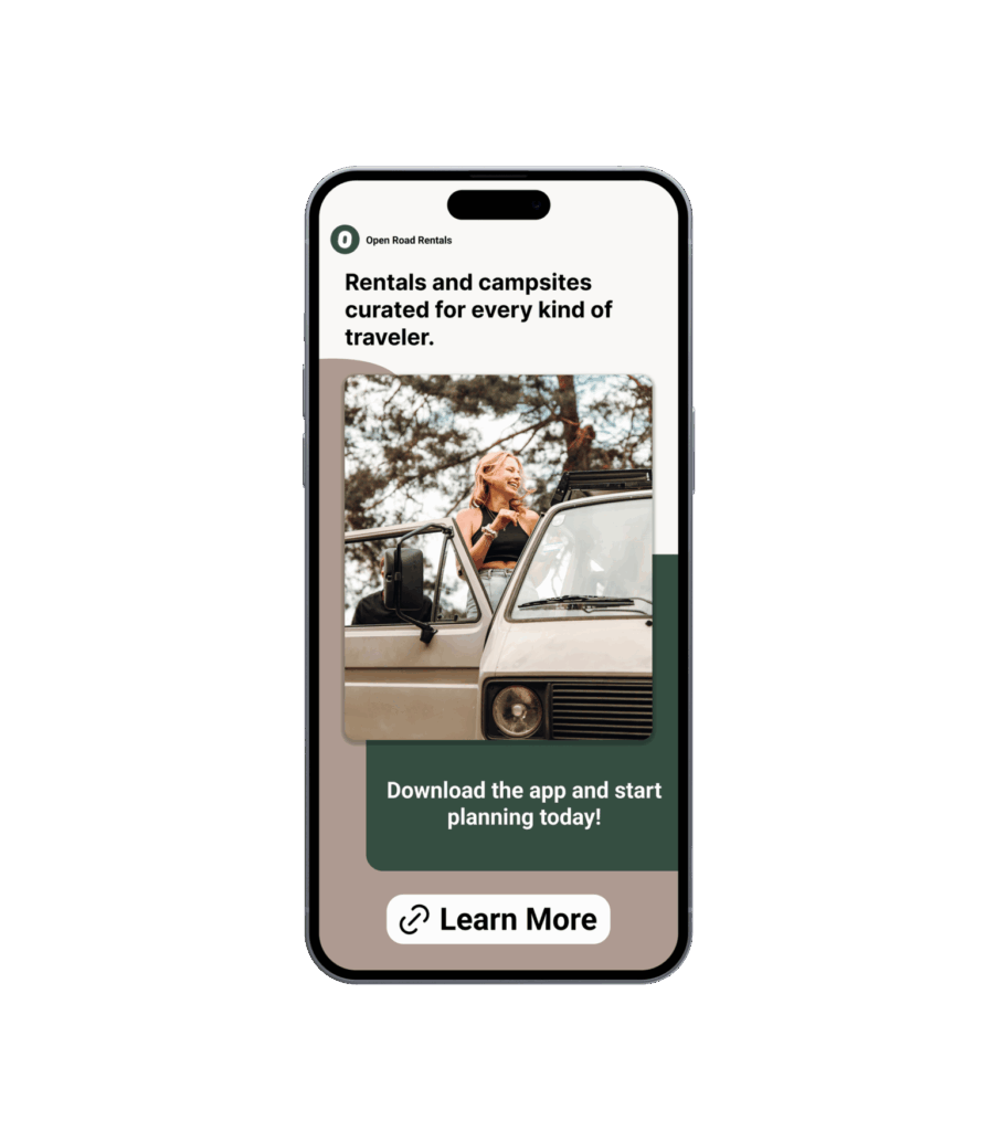 Open Road Rentals social media ad